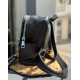 BLACK BACKPACK WITH SILVER STRIPES