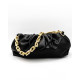 BLACK BAG WITH GOLD AND SILVER CHAIN
