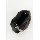 BLACK BAG WITH GOLD AND SILVER CHAIN