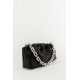 BLACK BAG WITH GOLD AND SILVER CHAIN