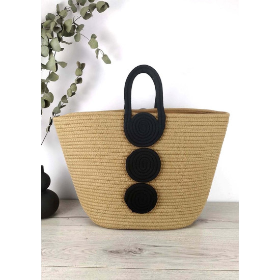 BEIGE CARPET HANDBAG