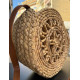 ROUND STRAW BAG WITH ZIPPER