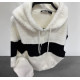 TEDDY WHITE OVERSIZE HOODIE WITH ZIPPER