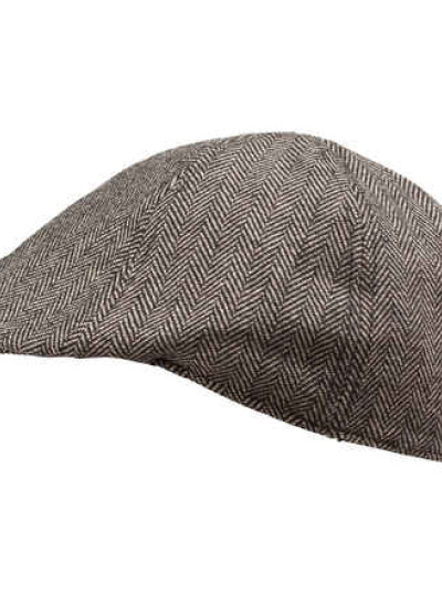 Tweed Flat Cap - Καφέ