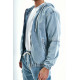 MEN'S DENIM ZIPPER JACKET OVERSIZE