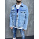 MEN'S DENIM RIPPED  JACKET OVERSIZE