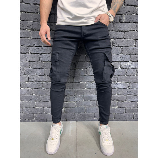 MEN'S CARGO STYLE JEANS WITH SIDE POCKETS