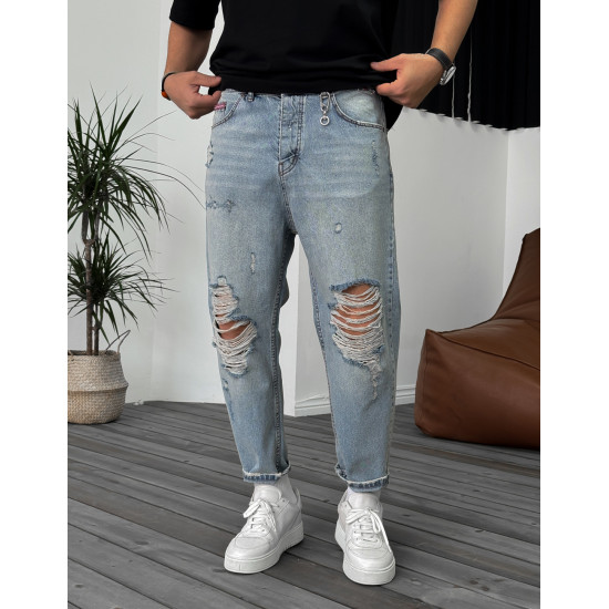 ΑΝΔΡΙΚΌ ΠΑΝΤΕΛΌΝΙ JEANS BOYFRIEND ΜΠΛΈ DP-00399-BLSM