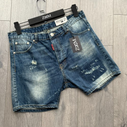 JEANS BERMUDA-SHORTS IN BLUE WITH RIPS