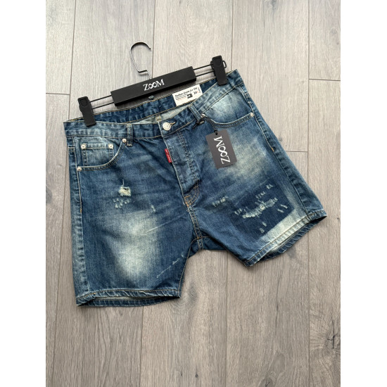 JEANS BERMUDA-SHORTS IN BLUE WITH RIPS