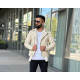 MEN'S LEATHER JACKET IN BEIGE