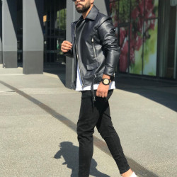 ΑΝΔΡΙΚΟ ΔΕΡΜΑΤΙΝΟ ΜΠΟΥΦΑΝ ΣΕ ΜΑΥΡΟ