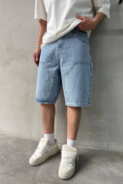 Τζιν βερμούδα σε Jogger Oversized - Μπλε