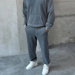 SET OF OVERALLS WITHOUT FLEECE IN GREY
