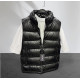 MEN'S BLACK SLEEVELESS JACKET WITH HIDDEN HOOD