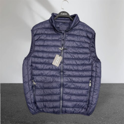 MEN'S SLEEVELESS QUILTED JACKET IN DARK BLUE
