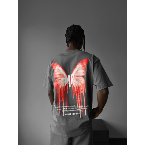 SHORT-SLEEVED T-SHIRT WITH BUTTERFLY DESIGN