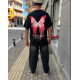 SHORT SLEEVE T-SHIRT IN BLACK WITH RED BUTTERFLY