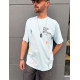 SHORT-SLEEVED T-SHIRT IN BLUE WITH BUTTERFLY