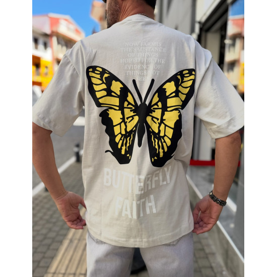 SHORT SLEEVE T-SHIRT WITH YELLOW BUTTERFLY