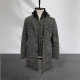 MEN'S COAT WITH BUTTONS IN GRAY CHECK