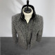 MEN'S COAT WITH BUTTONS IN GRAY CHECK