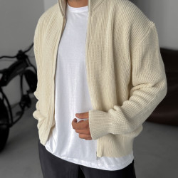 KNITTED CARDIGAN IN BEIGE