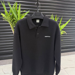 SWEATSHIRT WITH BUTTONS IN BLACK