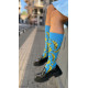 SOCKS WITH BANANA PATTERN - BLUE