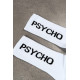UNISEX ΚΑΛΤΣΑ ΜΕ ΣΧΕΔΙΟ 'PSYCHO' ΣΕ ΛΕΥΚΟ