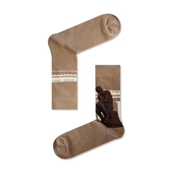 ΚΑΛΤΣΑ UNISEX ΜΕ ΣΧΕΔΙΟ 'THE THINKER AUGUSTE RODIN ' ΜΠΕΖ