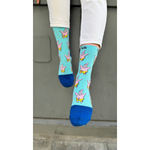 PATTERNED SOCKS IN PURPLE