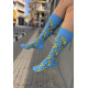 SOCKS WITH BANANA PATTERN - BLUE