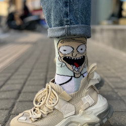SOCKS WITH 'RICK AND MORTY' PATTERN - BLUE
