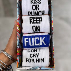 SOCKS PACKAGE ON OFFER WHITE WITH LETTERING