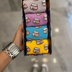 'NUTELLA' 3+1 PACK OF 3 DESIGNED SOCKS