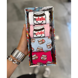 'NUTELLA' 3+1 PACK OF 3 DESIGNED SOCKS