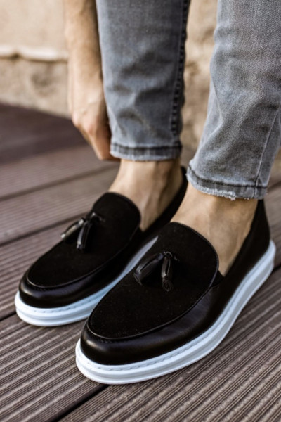 CHEKICH RST LOAFER VENICIATA ΑΝΔΡΙΚΑ ΑΘΛΗΤΙΚΑ ΜΑΥΡΑ-ΛΕΥΚΑ CH002-ΜΑΤ