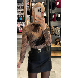 BEIGE TRANSPARENT TOP