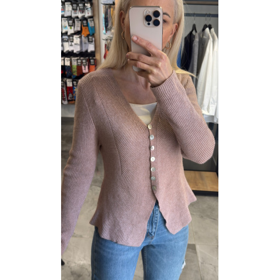 KNITTED CARDIGAN IN BEIGE