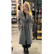 LONG OVERSIZE COAT WITH BELT IN GREY