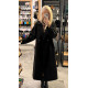 LONG OVERSIZE COAT WITH BELT IN BLACK