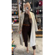 LONG OVERSIZE COAT WITH BELT IN BEIGE