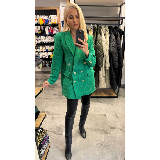 BOUQUEL JACKET IN OVERSIZE LINE - GREEN