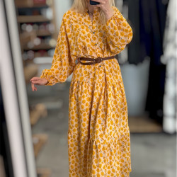 YELLOW FLORAL SKIRT DRESS