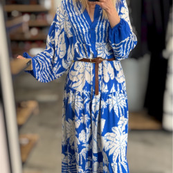 BLUE FLORAL SKIRT DRESS