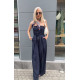 ONE-SIZE JUMPSUIT WITH ELASTIC BACK IN DARK BLUE