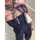 ONE-SIZE JUMPSUIT WITH ELASTIC BACK IN DARK BLUE