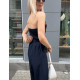 ONE-SIZE JUMPSUIT WITH ELASTIC BACK IN DARK BLUE