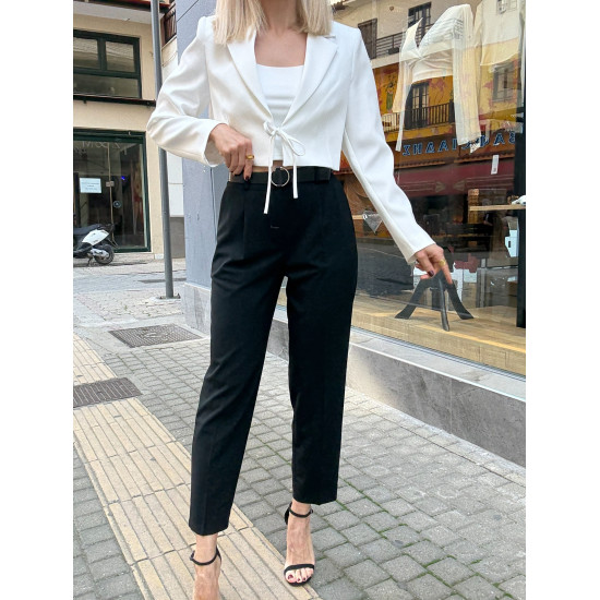 FABRIC PANTS IN BLACK